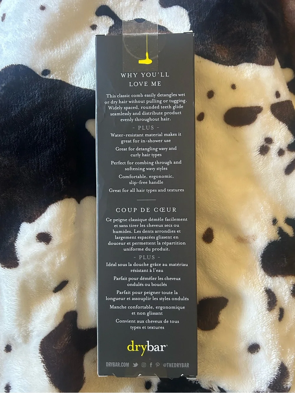 Drybar The Slider Wide Tooth Comb Yellow – New in Box
